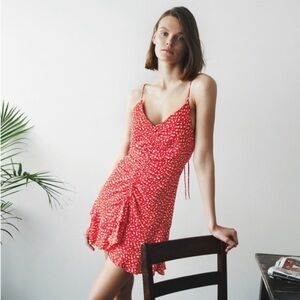 Zara Red Floral Mini Dress